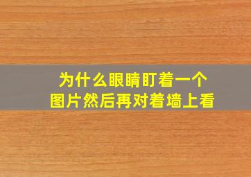 为什么眼睛盯着一个图片然后再对着墙上看