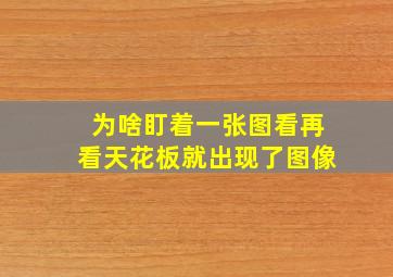 为啥盯着一张图看再看天花板就出现了图像