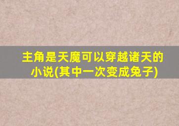 主角是天魔可以穿越诸天的小说(其中一次变成兔子)