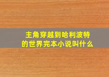 主角穿越到哈利波特的世界完本小说叫什么