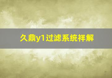 久鼎y1过滤系统祥解