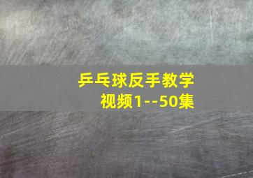 乒乓球反手教学视频1--50集