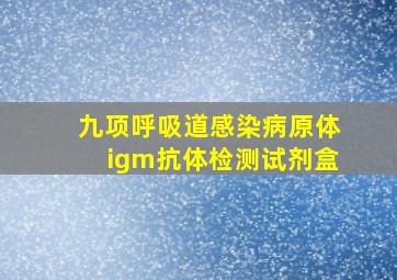 九项呼吸道感染病原体igm抗体检测试剂盒