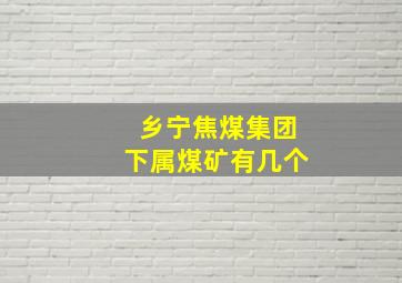 乡宁焦煤集团下属煤矿有几个