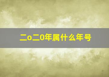 二o二0年属什么年号