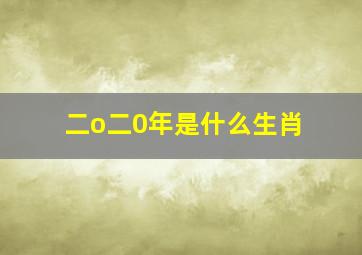 二o二0年是什么生肖