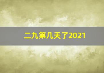 二九第几天了2021