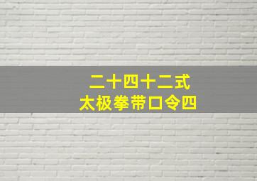 二十四十二式太极拳带口令四