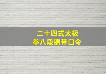 二十四式太极拳八段锦带口令