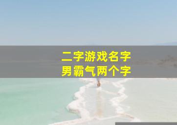 二字游戏名字男霸气两个字