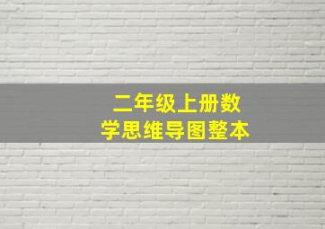 二年级上册数学思维导图整本