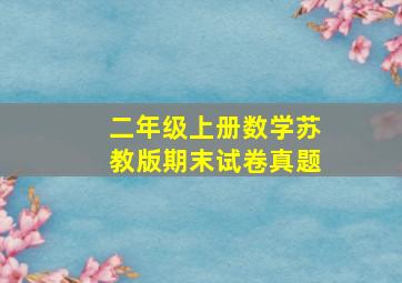 二年级上册数学苏教版期末试卷真题