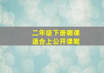 二年级下册哪课适合上公开课呢