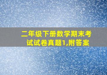 二年级下册数学期末考试试卷真题1,附答案