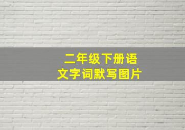 二年级下册语文字词默写图片