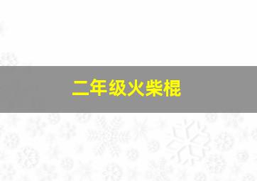 二年级火柴棍