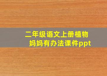 二年级语文上册植物妈妈有办法课件ppt