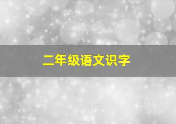 二年级语文识字