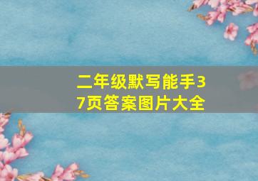 二年级默写能手37页答案图片大全