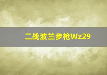 二战波兰步枪Wz29