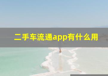 二手车流通app有什么用