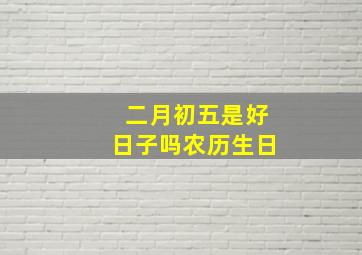 二月初五是好日子吗农历生日