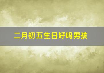 二月初五生日好吗男孩