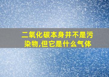 二氧化碳本身并不是污染物,但它是什么气体