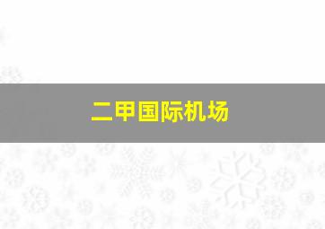 二甲国际机场