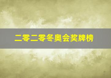 二零二零冬奥会奖牌榜