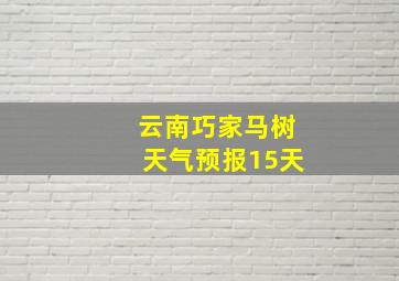 云南巧家马树天气预报15天