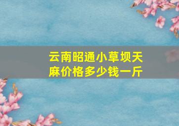 云南昭通小草坝天麻价格多少钱一斤