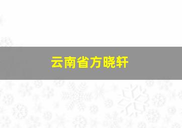 云南省方晓轩