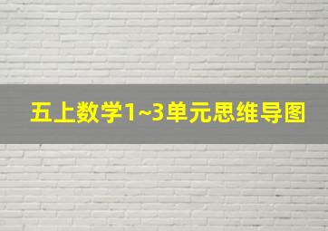 五上数学1~3单元思维导图