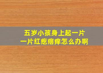 五岁小孩身上起一片一片红疙瘩痒怎么办啊