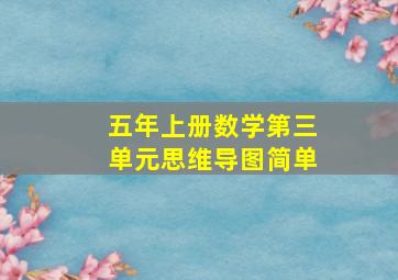 五年上册数学第三单元思维导图简单