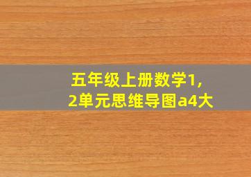 五年级上册数学1,2单元思维导图a4大