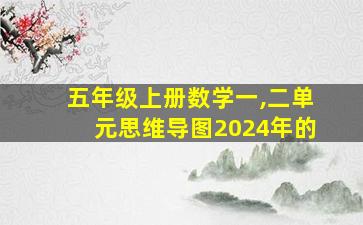 五年级上册数学一,二单元思维导图2024年的