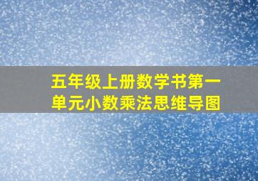 五年级上册数学书第一单元小数乘法思维导图