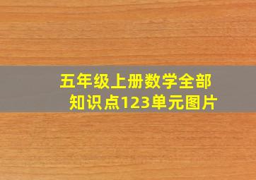 五年级上册数学全部知识点123单元图片