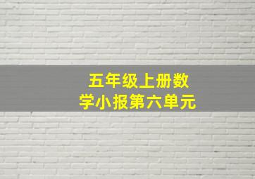 五年级上册数学小报第六单元