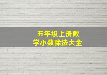 五年级上册数学小数除法大全