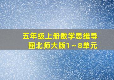 五年级上册数学思维导图北师大版1～8单元