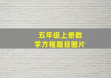 五年级上册数学方程题目图片