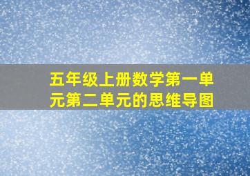 五年级上册数学第一单元第二单元的思维导图