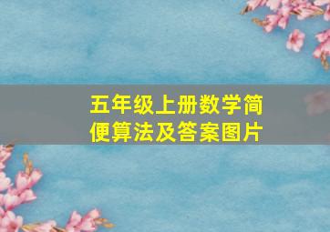 五年级上册数学简便算法及答案图片