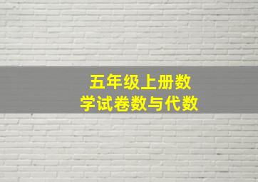 五年级上册数学试卷数与代数