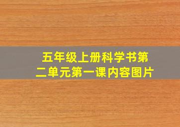 五年级上册科学书第二单元第一课内容图片