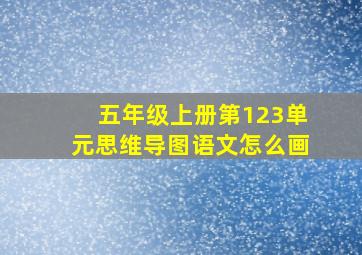 五年级上册第123单元思维导图语文怎么画