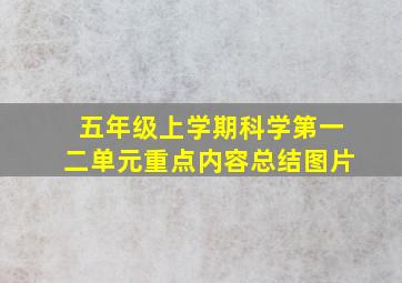 五年级上学期科学第一二单元重点内容总结图片